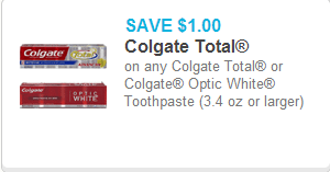 Colgate Total Toothpaste coupon