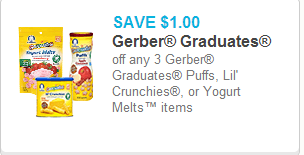 Gerber Graduates Puffs coupon