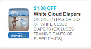White Cloud Diapers Coupon