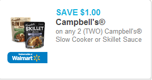 Campbell's Skillet Sauce or Slow Cooker Sauces Coupon