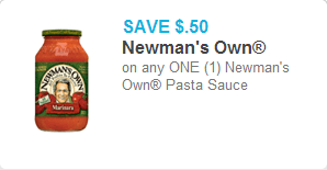 Newman's Own Pasta Sauce Coupon Newman's Own Pasta Sauce Coupon