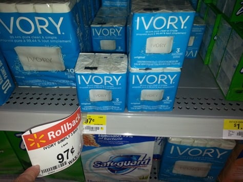 Ivory Soap 3pks Just $.72 at Walmart!