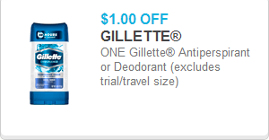 Gillette Deodorant Coupon