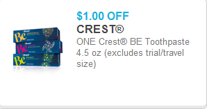 Crest Be Toothpaste Coupon Crest Be Toothpaste Coupon