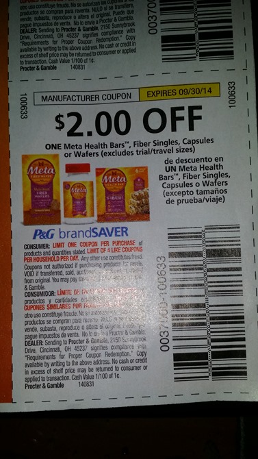Meta Health Bar Coupon