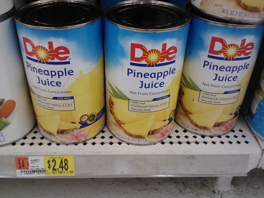 Dole Pineapple Juice 7-12-12