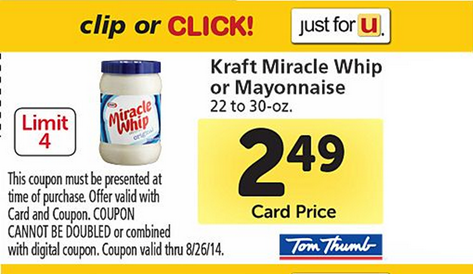 Walmart Price Match Deal: Kraft Mayo or Miracle Whip Just $1.99 at Walmart!