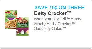 Betty Crocker Suddenly Salad Coupon Betty Crocker Suddenly Salad Coupon