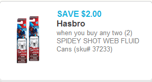 Spidey Shot Web Fluid Coupon Spidey Shot Web Fluid Coupon
