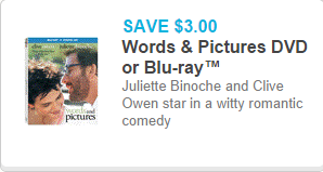 Words & Pictures DVD Coupon Words & Pictures DVD Coupon