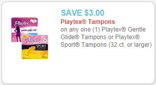 playtex tampons coupon