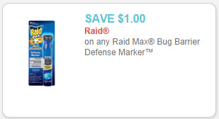 raid max bug barrier defense marker coupon