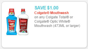 colgate total or optic white mouthwash coupon