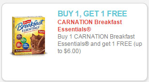 Carnation Breakfast Essentials coupon
