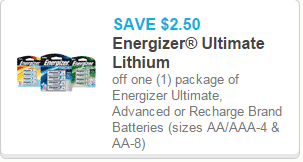 Energizer Lithium batteries