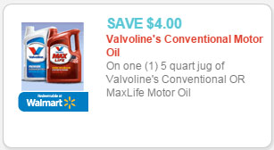 valvoline motor oil coupon