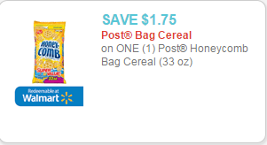 Post Honeycomb Cereal Coupon
