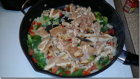 Chicken and Peppers Sauteeing