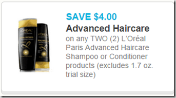 L'Oreal Advanced Haircare Coupon