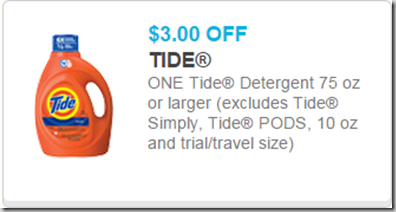 Tide Detergent Coupon