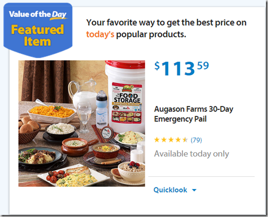 Walmart Values of the Day: Bean Bag Toss Just $59 or Augason Emergency Pail for $85!