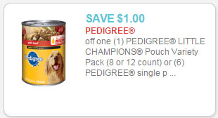 pedigree canned dog food coupon