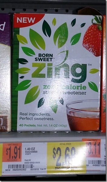 Zing Sweetener Just $.43 at Walmart!