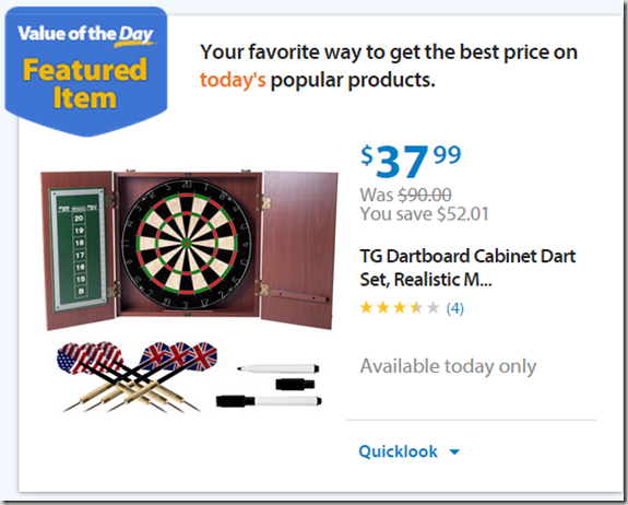 Walmart Values of the Day: Geranimals Gift Set Just $34 or Dartboard Cabinet Just $37.99!