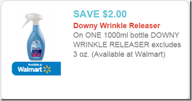 New High Dollar Coupon for Downy Wrinkle Releaser!