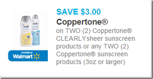 Coppertone Sunscreen is $5.47 at Walmart!