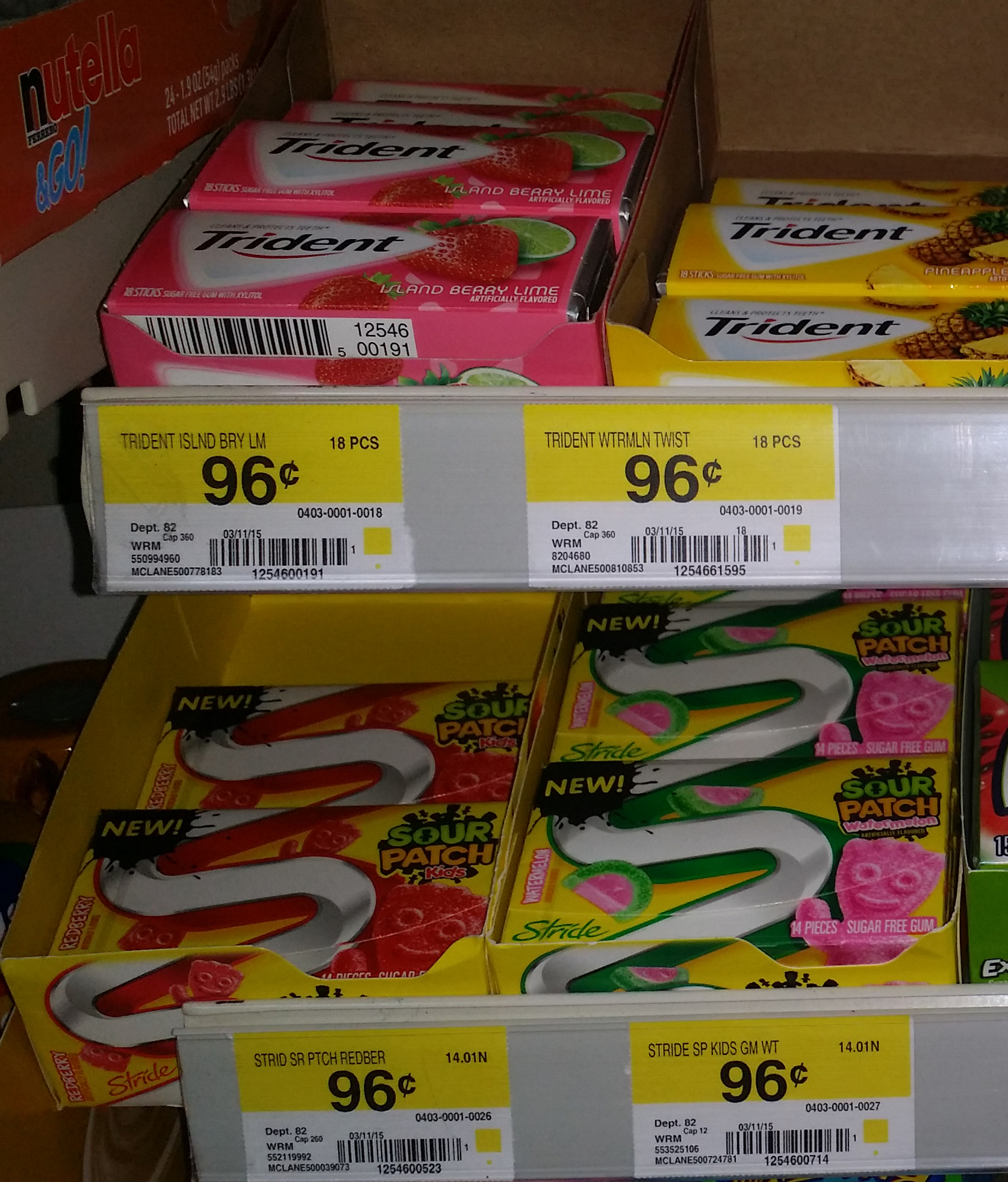 Trident, Dentyne, or Strike Gum Just $.63 at Walmart!