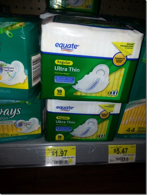Equate Pads Just $1.22 at Walmart!
