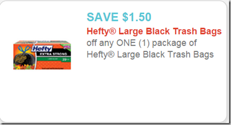 New High Dollar Coupon for Hefty Trash Bags!