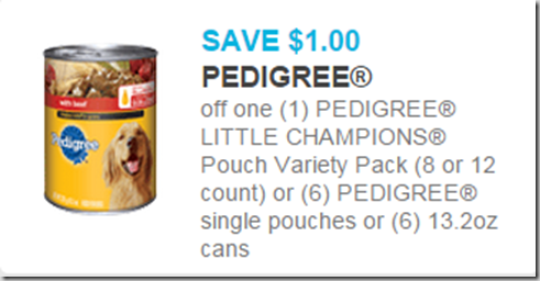 Pedigree Dog Food Starting at $.58 at Walmart!