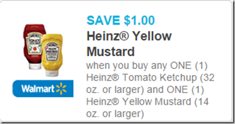 Save a Buck on Heinz Ketchup and Mustard at Walmart! Save a Buck on Heinz Ketchup and Mustard at Walmart!