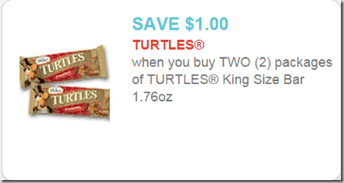 Turtles King Size Bars are $.78 at Walmart!