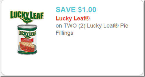 New Printable Coupon for Lucky Leaf Pie Filling!