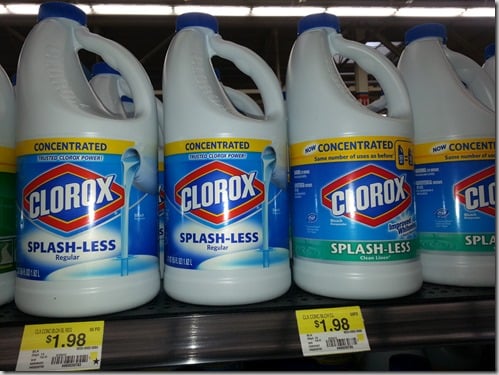 Clorox Bleach or Toilet Cleaner for $.97 at Walmart!