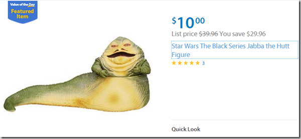 Walmart Values of the Day: Straight Talk Prepaid Cell for $79.88 or Jabba the Hutt Action Figure for $10!