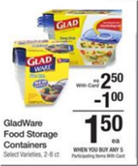 FREE GladWare Plastic Containers with Overage at Walmart!
