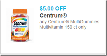 Huge High Dollar Printable Coupon for Centrum MultiGummies!