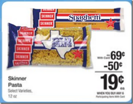 Walmart Price Match Deal: FREE Skinner Pasta with Overage!