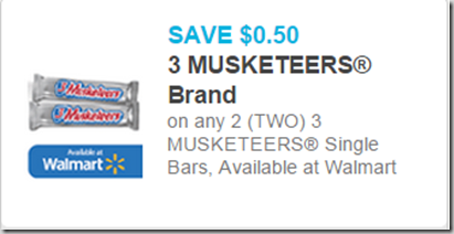 3 Musketeers Candy Just $.43 at Walmart!