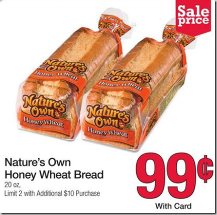 Walmart Price Match Deal: Nature&rsquo;s Own Honey Wheat Bread Just $.62!