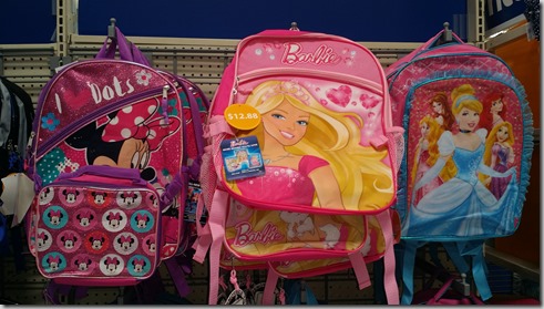 Disney themed backpacks at Walmart for $12.88