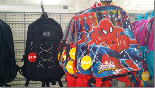 Backpacks at Walmart for $6.88