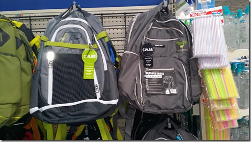 Russell Backpack for $18.88 and a Sharper Image one for $29.88