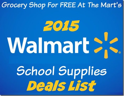2015 Walmart School Supplies Printable Deal List!