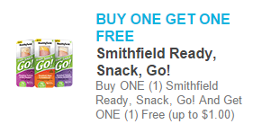Smithfield Ready, Snack, Go! Just $.50 at Walmart!