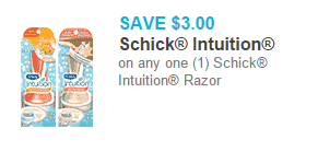 Schick Intuition Razor Just $2.97 at Walmart!